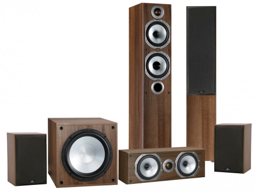 MonitorAudio BX5, BR1, BR-LCR, BRW10 speaker set 5.1 (Walnut)