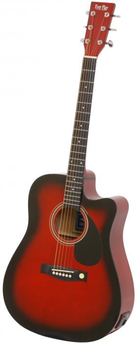 EverPlay AP-304EQ RedBurst acoustic guitar with EQ cutaway