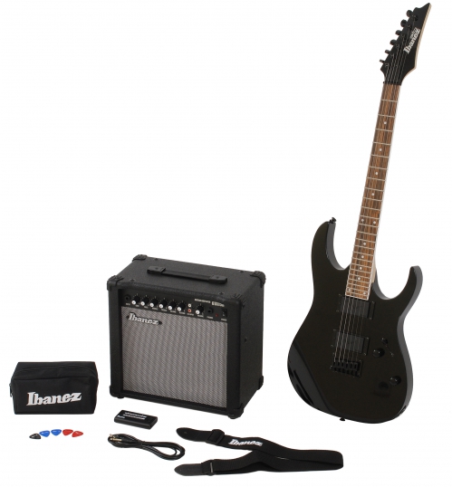 Ibanez GRG 121 EXJU BKN Jumpstart electric guitar (set)