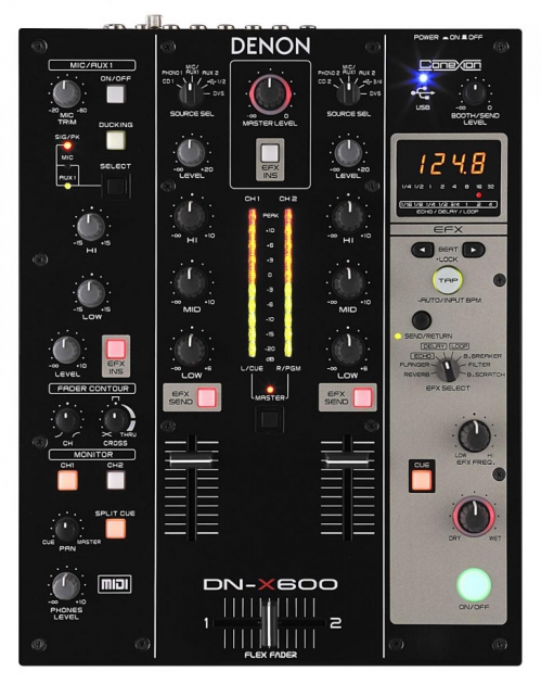 Denon DN-X600 2-ch digital mixer, effector, interface and USB MIDI / Audio controller