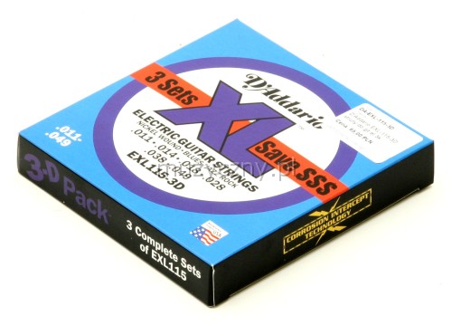 D′Addario EXL-115-3D electric guitar strings.11-49