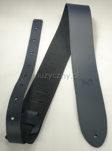 Akmuz PES-7 leather guitar strap, blue