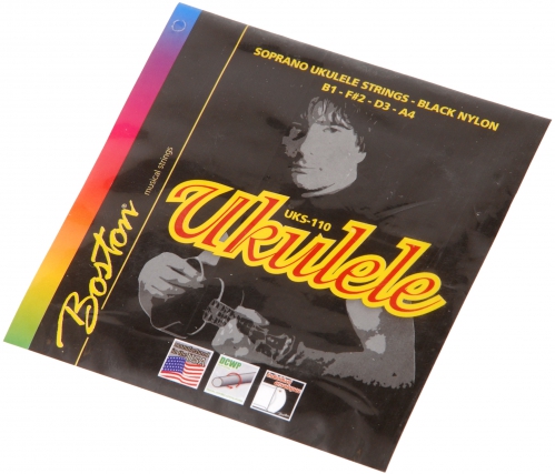 Boston UKS 110 soprano ukulele strings, black nylon