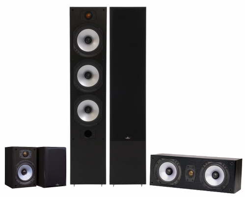 MonitorAudio speaker set - series Monitor M6, M1, MCentre, Black Vinyl