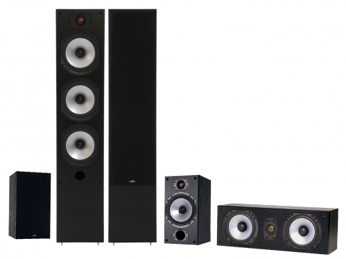 MonitorAudio speaker set - series Monitor M6, M2, MCentre, Black Vinyl