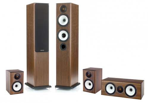 MonitorAudio BX5, BX1, BXCenter home cinema speaker set (Walnut)