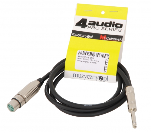 4Audio MIC2022 1,5m unbalanced audio cable female XLR - jack TS (Switchcraft)