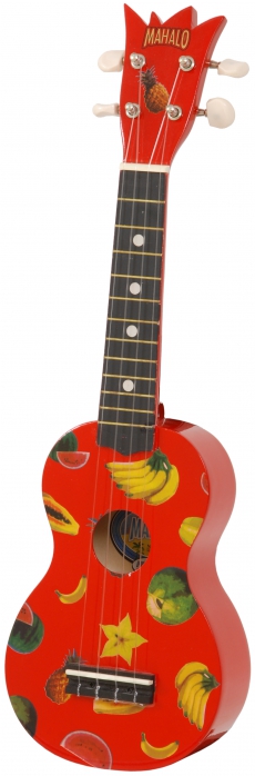 Mahalo U1 Kit RD soprano ukulele, red set