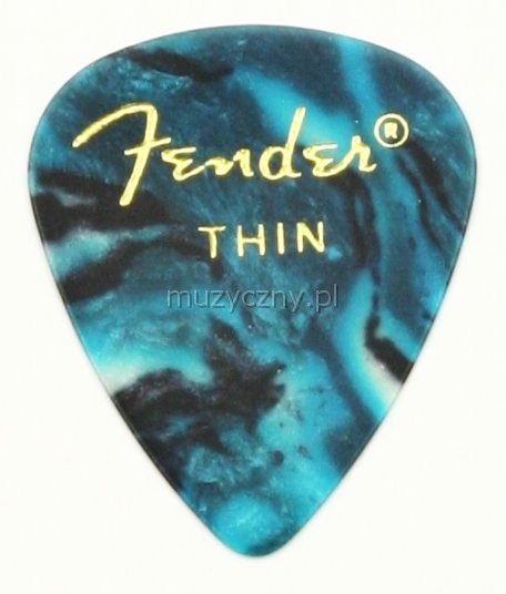 Fender Premium Celluloid thin turquoise pick