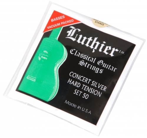 Luthier 50 concert silver hard tension classical guitar strings