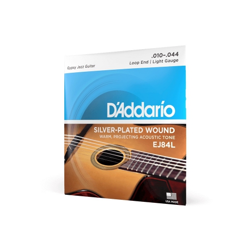 D′Addario EJ-84L Gypsy Jazz acoustic guitar strings 10-44 Loop End