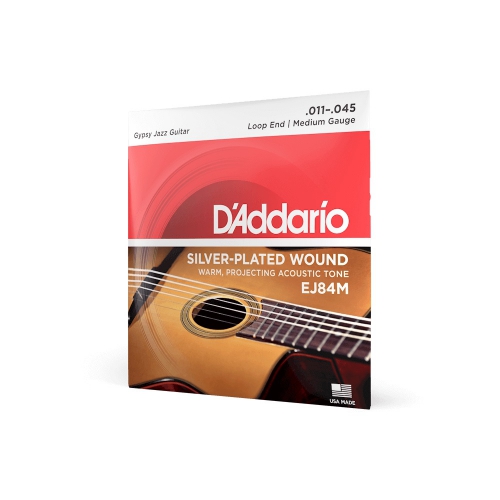 D′Addario EJ-84M acoustic guitar strings Gipsy Jazz 11-45 Loop End