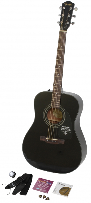 Fender CD 60 BLK acoustic guitar set Fender CD 60 BLK acoustic guitar set