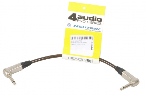 4Audio GT1075 30 cm guitar cable 2 x angled jack