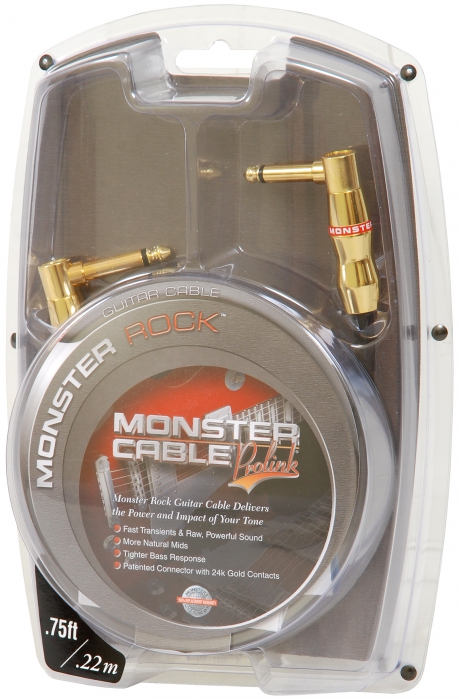Monster Rock 0.75DA instrumental cable 2x angled jack