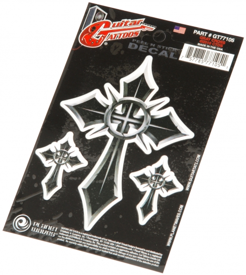 Planet Waves Guitar Tattoo – Grey Cross