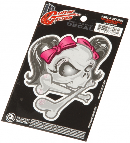 Planet Waves Guitar Tattoo – Ribbon Skull