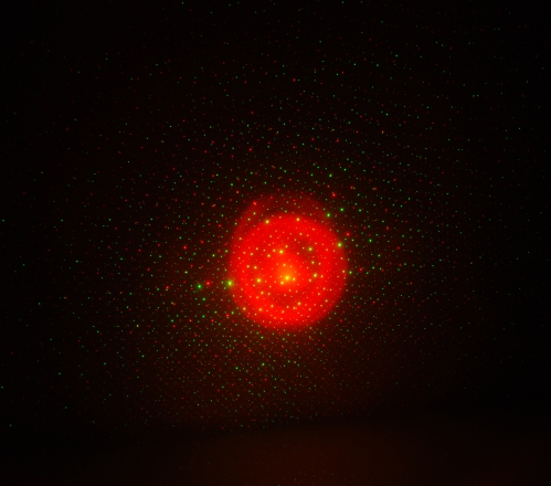 Flash Mini Holographic Laser RG (czerwony, zielony) + efekt wietlny LED RGB