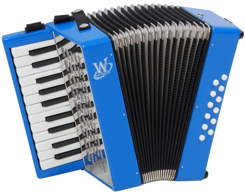 Weltmeister Mini accordion (blue) with carton box