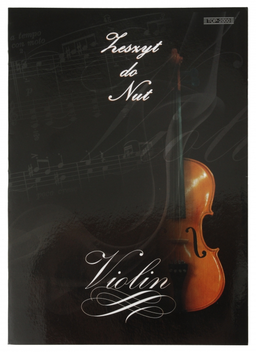 AN Music notebook A4, 16 sheets, laminated cover ′Violin′