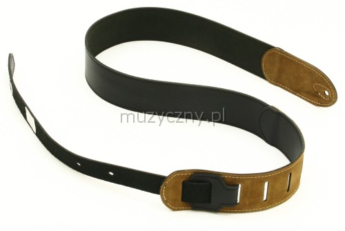 Akmuz PES-18 leather guitar strap, black