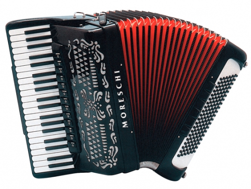 Moreschi Professional 418 CH 41/4/13+M 120/5/7 Piccolo CASSOTTO accordion (black, red bellow)