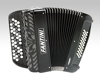 Fantini SCR/BABY button accordion with convertor