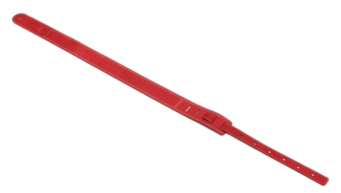 Akmuz PES-72 leather guitar strap, red