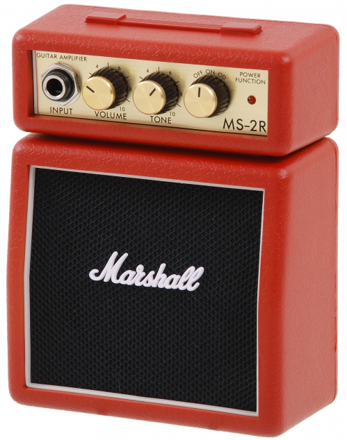 Marshall MS 2 red mini guitar amplifier