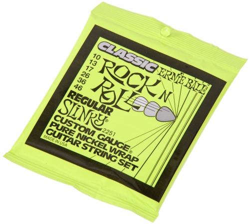 Ernie Ball 2251 Classic Pure Nickel Regular Slinky Electric Guitar Strings (10-46)