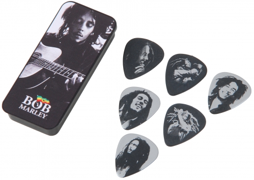 Dunlop Bob Marley PT03M medium guitar picks set SILVER 1