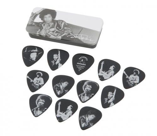 Dunlop PTR05H Silver Portrait Hendrix guitar picks 12 pcs