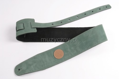Akmuz PES-81 leather guitar strap, green