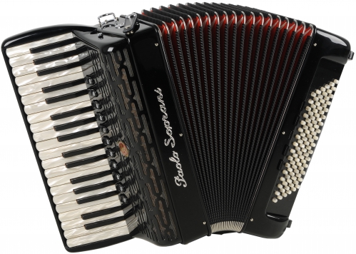 Paolo Soprani Professionale 37/96-F Musette accordion (black)