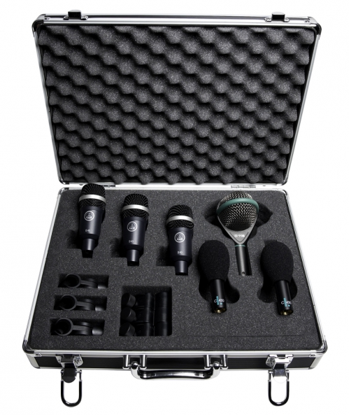 AKG Drum Set Rhythm Pack zestaw z 1 szt. mik D 112 + 3szt. mik D 40 + 2 szt. mik C 430, uchwyty i walizka