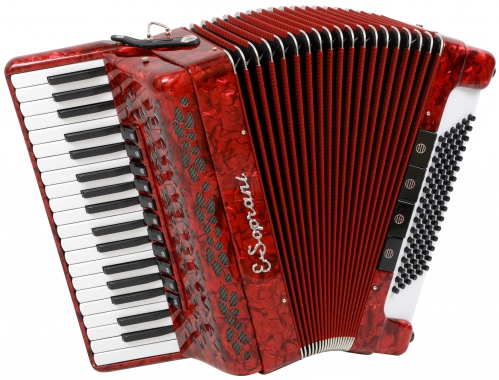 E.Soprani 964 KC 37/4/11 96/4/4 Piccolo accordion (red)