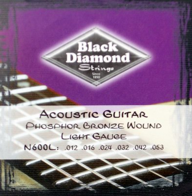 Black Diamond N-600L acoustic guitar strings 12-53