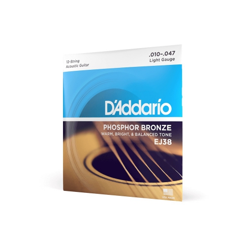 D′Addario EJ-38 12-strings acoustic guitar strings