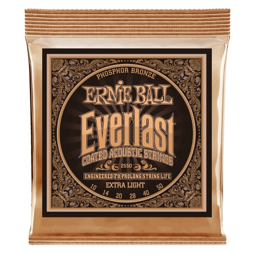 Ernie Ball 2550 Coated Phosphor Bronze acoustic guitar strings 10-50