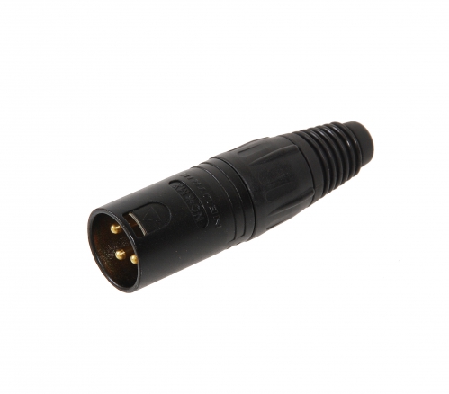 Neutrik NC3MX-B male cable connector, gold contacts