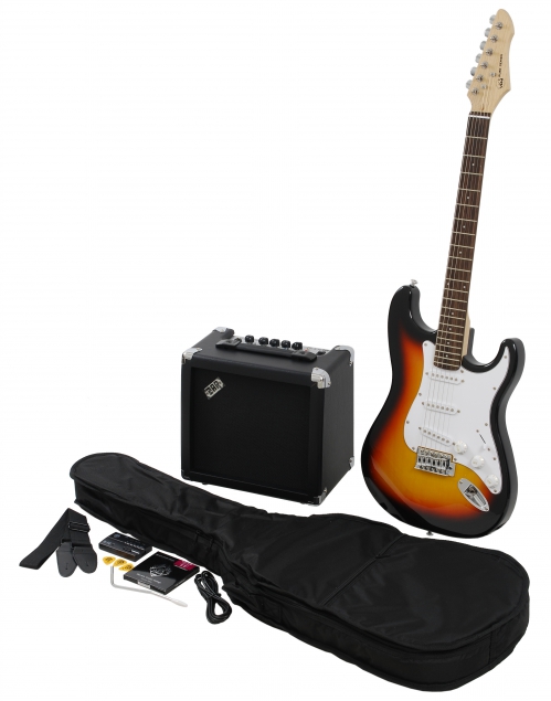 VGS RC-100 sunburst electric guitar, set