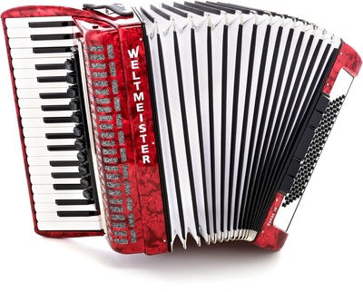 Weltmeister Topas 37/96/IV/11/5 accordion (italian reeds), red
