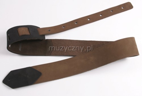 Akmuz PES-19 leather guitar strap, brown