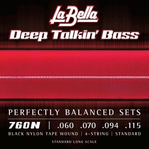LaBella 760N Deep Talkin Bass Black Nylon bass guitar strings 60-115