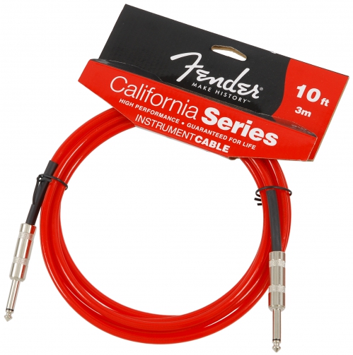 Fender California Lake Placid Red guitar cable 3m, red
