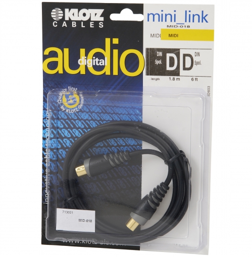 Klotz MID-018 MIDI Cable (1.8 m)