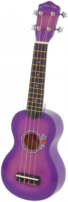 Gypsy Rose GRU 1K CPP ukulele pack, purple