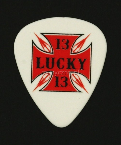 Dunlop Lucky 13  0.73 Guitar Pick (Red Cross)