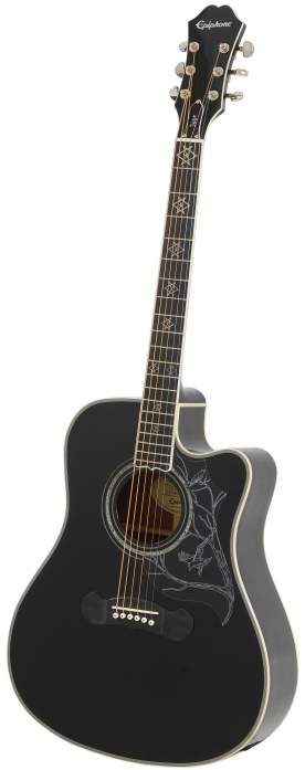 Epiphone Dave Navarro Signtaure Ebony Electro Acoustic Guitar