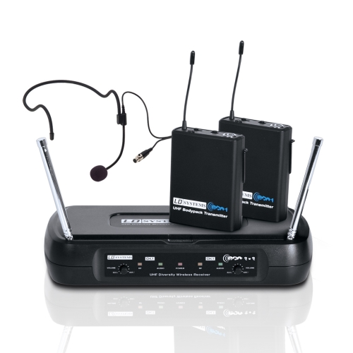 LD Systems WS ECO2x2 BPH2 Wireless Microphone System with 2 x Belt Pack and 2 x Headset